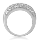 3ct Round Cut VVS1D Diamond Cluster Women Engagement Ring 14k White Gold Finish