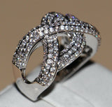 2.6ct Round Cut Diamond Wedding Ring Band 14k White Gold Finish Trendy Eternity