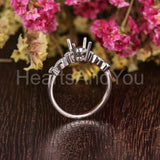 0.25ct Round Stone Ring Setting Round Simulated Semi Mount 14k White Gold Plated