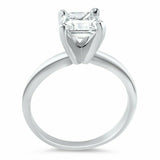 1ct Asscher Cut Diamond Solitaire Wedding Engagement Ring 14k White Gold Finish
