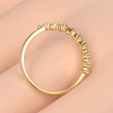 Half Eternity Wedding Ring Band 1.2ct Round Cut Diamond 14k Yellow Gold Finish