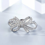 2Ct Round Cut DVVS1 Diamond Dual Knot Design Engagement Ring 14K White Gold Over