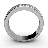 1ct Round Cut Diamond Half Eternity Anniversary Wedding Ring 14k White Gold Over