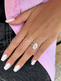 2.3ct Oval Simulated Diamond Solitaire with Accents Ring 14k Yellow Gold Plated