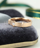 0.25ct Round Cut Moissanite Solitaire Men's Wedding Band 14k Yellow Gold Plated