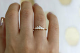 1.6ct Pear Cut VVS1D Diamond Engagement Ring 14k Yellow Gold Finish Crown Tiara