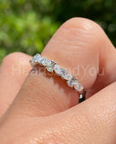 0.2ct Marquise Simulated Diamond Half Eternity Wedding Band 14k WhiteGold Plated
