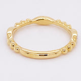 0.3ct Round Cut Moissanite Beaded Milgrain Wedding Band 14k Yellow Gold Plated