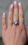 2ct Engagement Ring Round Cut Blue Tanzanite Crown Design 14k Rose Gold Finish