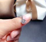 1ct Diamond Pendant Chain Round Brilliant Petite Solitaire 14k White Gold Finish