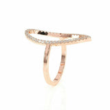 2.5ct Round Cut Diamond Oval Hollow Design Engagement Ring 14K Rose Gold Finish