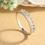 1ct Round Cut Diamond Engagement Ring Princess Crown Tiara 18k White Gold Finish