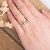 1ct Cushion Cut Simulated Morganite Infinity Engagement Ring 14k RoseGold Plated