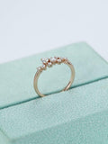Cluster Minimalist Engagement Ring 1.2ct Round Cut Diamond 14k Rose Gold Finish