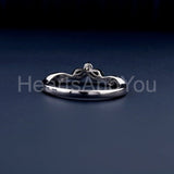 0.5ct Round Cut Moissanite Proposal Ring Wedding Band 14k White Gold Plated