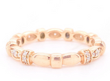 0.5ct Round Cut Moissanite Irish Stackable Wedding Band 14k Rose Gold Plated
