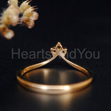 0.1ct Round Simulated Black Diamond Curved Wedding Band 14K Yellow Gold Plated