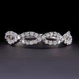 2Ct Round Cut Diamond Infinity Design Wedding Ring Band 18K White Gold Finish