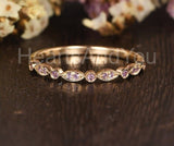 0.3ct Round Cut Simulated Amethyst Minimalist Wedding Band 14k YellowGold Plated