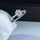 1.5ct Round Cut Diamond Engagement Ring Stylish Solitaire 14k White Gold Finish
