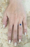 2.25ct Engagement Ring Oval Cut Blue Sapphire Diamond Halo 14k Rose Gold Finish