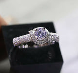 2ct Round Cut Diamond Engagement Ring 14k White Gold Finish Solitaire for Women