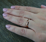 0.2ct Round Cut VVS1D Diamond Wedding Ring Band 14k Rose Gold Finish Anniversary