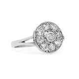 2ct Round Cut Diamond Engagement Ring Halo Split Shank 14k White Gold Finish