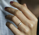 1.2ct Emerald Cut Diamond Princess Accents Engagement Ring 14k Yellow Gold Over