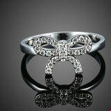 2ct Round Cut Diamond Engagement Ring 14k WhiteGold Finish Knot Solitaire Design