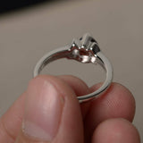 1ct Trillion Cut Red Garnet Unique Design Engagement Ring 14k White Gold Finish