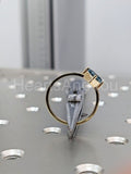 0.5ct Asscher Cut Simulated Blue Aquamarine Solitaire Ring 14k YellowGold Plated