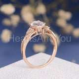 2.3ct Oval Cut Simulated Morganite Infinity Engagement Ring 14k Rose Gold Plated