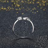 1.2ct Round Cut Diamond Engagement Ring 14k White Gold Finish Floral Open Design