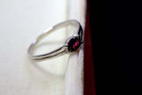 0.4ct Engagement Ring Oval Cut Pink Ruby Split Shank 14k White Gold Finish