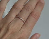 1ct Round Cut VVS1D Diamond Wedding Band Half Eternity 14k Rose Gold Finish