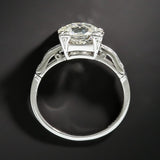 1ct Round Cut Diamond Unique New Solitaire Engagement Ring 14k White Gold Finish