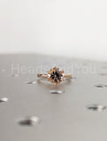 1ct Round Cut Simulated Morganite Solitaire Engagement Ring 14k Rose Gold Plated