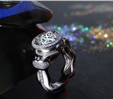 3ct Round Cut Diamond Engagement Ring 14k White Gold Finish Double Halo Cocktail