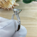 1.8ct Round Cut Diamond Engagement Ring 14k White Gold Finish Classic Solitaire