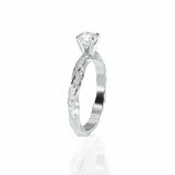 3Ct Round Cut Diamond Twist Shank Solitaire Engagement Ring 14K White Gold Over