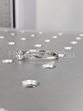 0.5ct Round Cut Moissanite Solitaire Women Engagement Ring 14k White Gold Plated