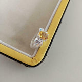 1.5ct Engagement Ring Oval Cut Yellow Citrine Partywear 14k White Gold Finish