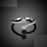 1.2ct Round Cut VVS1 Diamond Engagement Ring 18k White Gold Finish Unique Bypass