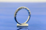 1.4ct Round Cut Diamond Wedding Band Mligrain Filigree 14k White Gold Finish