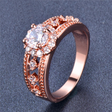 2.1ct Round Cut Diamond Engagement Ring 14k RoseGold Finish Halo Antique Vintage
