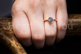 0.5ct Round Cut Simulated Blue Aquamarine Solitaire Ring 14k Rose Gold Plated