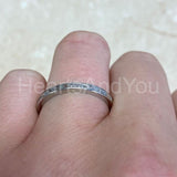0.4ct Baguette Simulated Diamond Channel Set Wedding Band 14k White Gold Plated