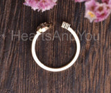 0.5ct Round Cut Moissanite Fish Shaped Women Wedding Band 14k Yellow Gold Plated