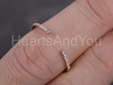 0.15ct Round Cut Moissanite Anniversary Women Wedding Band 14k Rose Gold Plated